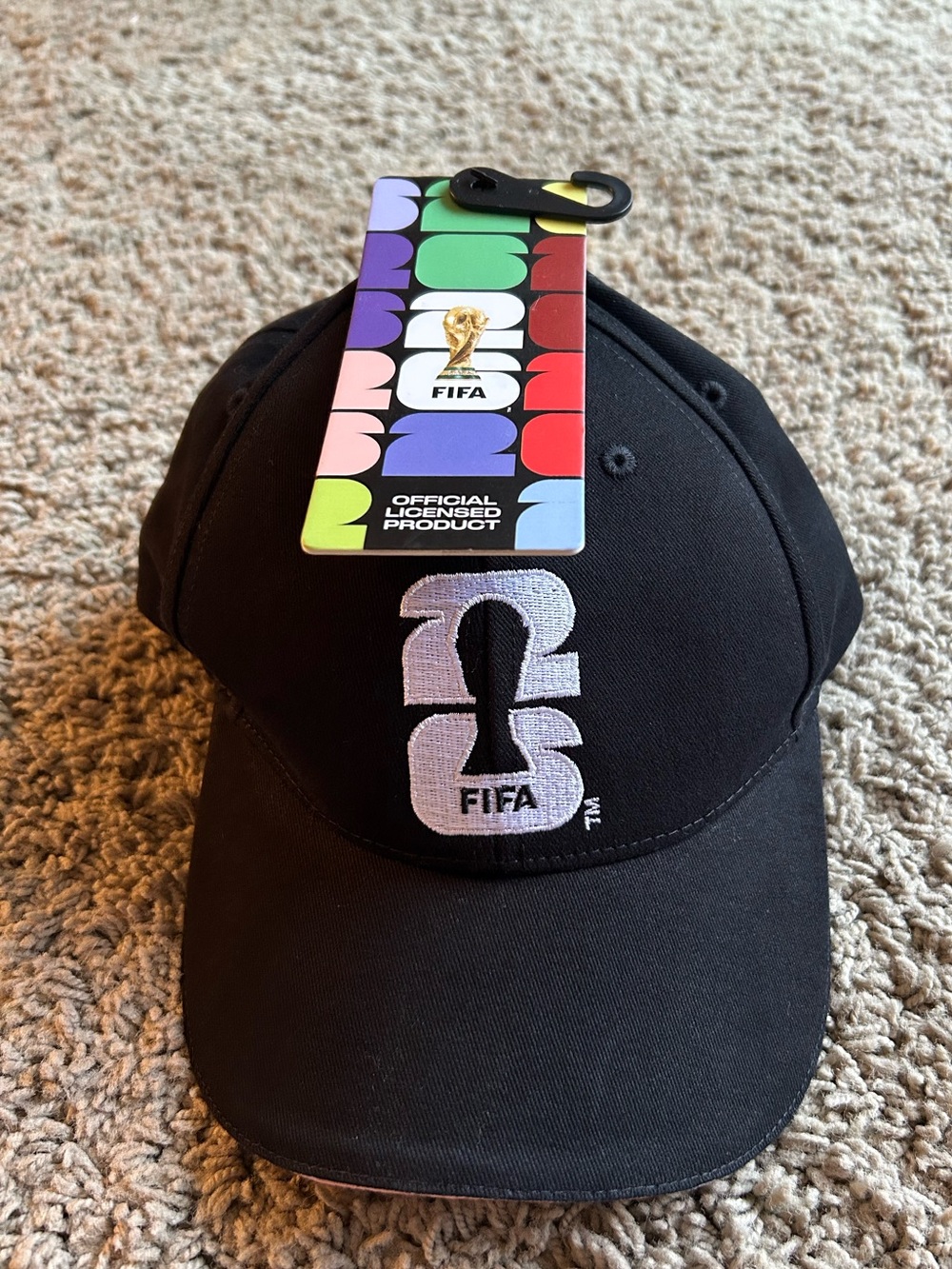 NWT 2026 FIFA World Cup Black Adjustable Snap Back Hat Official Licensed Product